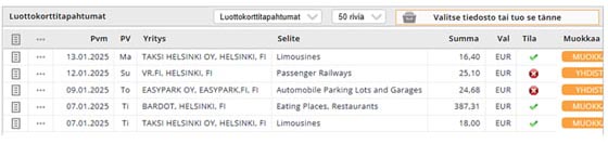 Luottokorttien hallinta on nyt helppoa